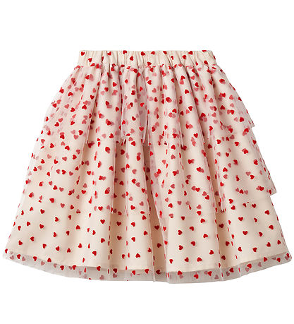 Fliink Nederdel - Tulle - Sandshell/Pompeian Red
