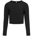 Kids Only Bluse - Cropped - KogRoma - Sort m.Glimmer