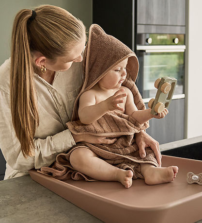 Leander Babyhåndklæde - Hoodie - 80x80 cm - Clay