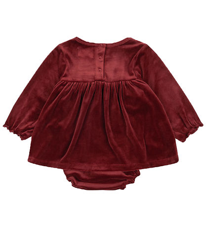 Konges Sløjd Kjolebody - Velour - Jingle - Red Dahlia