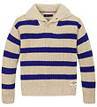 Tommy Hilfiger Bluse - Strik - Wedge Blue Stripe Classic Beige