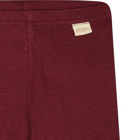 Petit Piao Leggings - Rib - Modal - Dark Cherry
