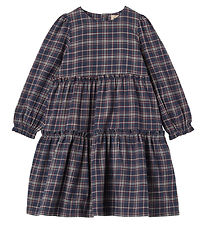 Wheat Kjole - Fanny - Navy Check
