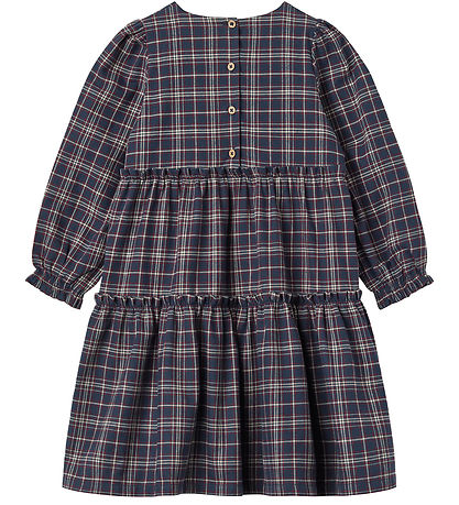Wheat Kjole - Fanny - Navy Check