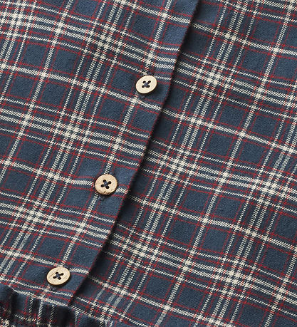 Wheat Kjole - Fanny - Navy Check