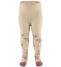 Melton Strømpebukser - Uld - cat Love - Ivory Cream
