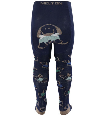Melton Strømpebukser - Uld - Dog Fun - Peacoat Blue