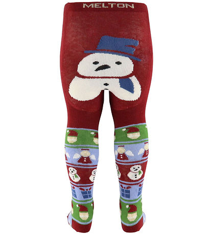 Melton Strømpebukser - Snowman - Sundried Tomato
