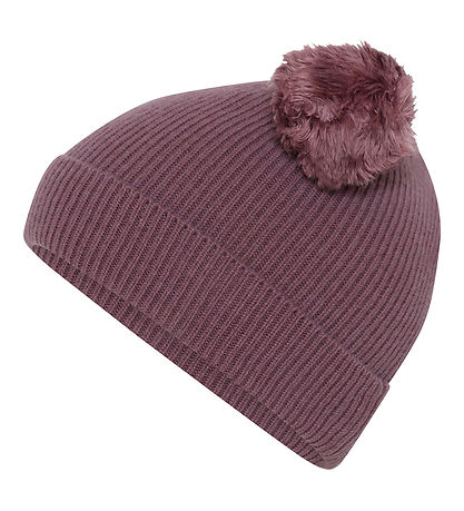 MP Hue m. Pompons - Strik - Uld - Grape Shake