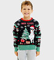 Jule-Sweaters Bluse m. Lys - Get Lit - Sort