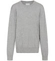 Grunt Tröja - GrCarl - Stickad - Grey Melange