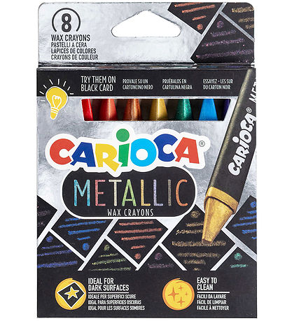 Carioca Voksfarver - 8 stk - Metallic