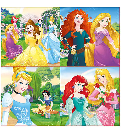 Educa Puslespil - 4 Forskellige - Disney Princess