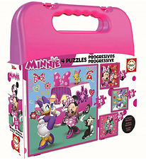 Educa Puslespil - 4 Forskellige - Minnie Mouse