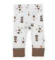 Katvig Leggings - Off White m. Kastanjefigurer