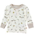 Katvig Bluse - Uld - Off White m. Myrer