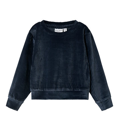 Name It Bluse - Fløjl - Cropped - NmfVeloa - Dark Sapphire