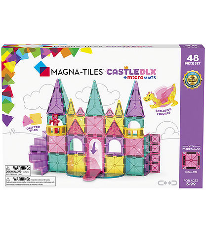 Magna-Tiles Magnetsæt - 48 Dele - Castle Deluxe + MicroMAGS
