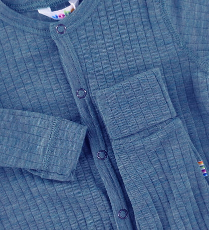 Joha Natdragt m. Fødder - Uld - Denim Blå