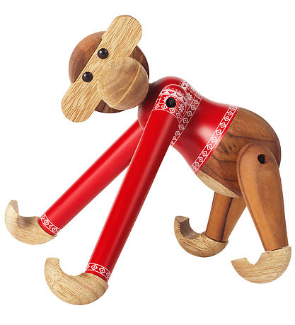 Kay Bojesen Træfigur - Abe - Julesweater 2024 - Lille - Teak/Lim