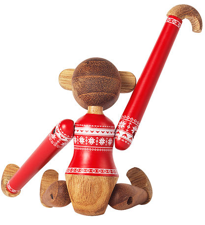 Kay Bojesen Træfigur - Abe - Julesweater 2024 - Mini -Teak/Limba