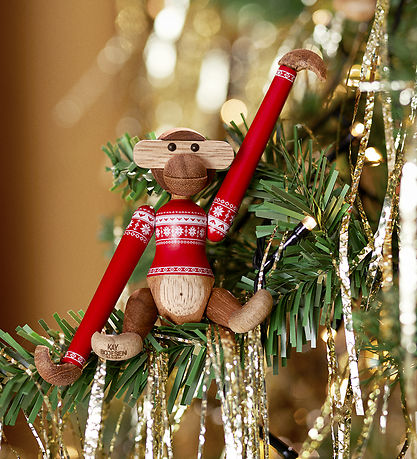 Kay Bojesen Træfigur - Abe - Julesweater 2024 - Mini -Teak/Limba