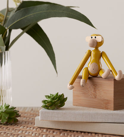 Kay Bojesen Træfigur - Abe - Vintage - Mini - Gul