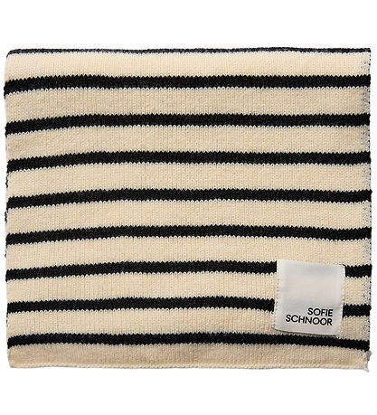 Sofie Schnoor Tørklæde - Strik - Off White/Stripes