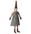Maileg Elf - Size3 - Girl w. Blue Check Dress