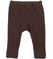 Joha Leggings - Strik - Uld - Mørkebrun