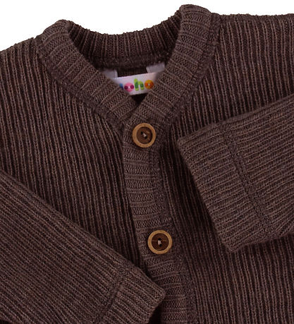 Joha Cardigan - Strik - Uld - Mørkebrun