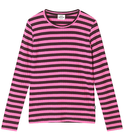 Mads Nørgaard Bluse - Rib - Talika - Plum Perfect/Carmine Rose