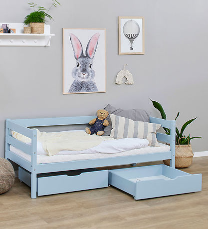 Hoppekids Skuffer m. Hjul - 2 stk. - 70x160 cm - Dream Blue