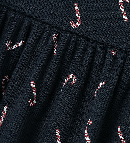 Name It Kjole - Rib - NmfDab - Dark Sapphire m. Julestokke