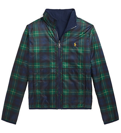 Polo Ralph Lauren Fleecejakke - Vendbar - Navy/Grønternet