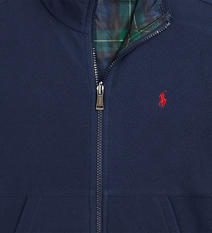 Polo Ralph Lauren Fleecejakke - Vendbar - Navy/Grønternet