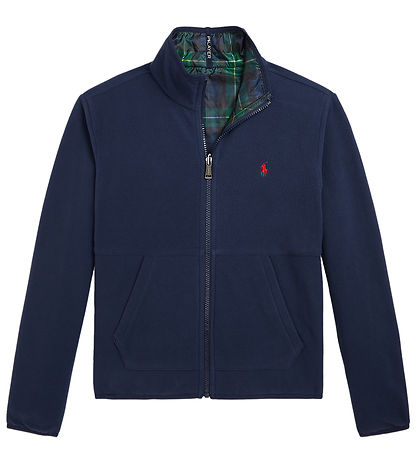 Polo Ralph Lauren Fleecejakke - Vendbar - Navy/Grønternet