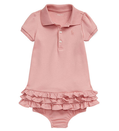 Polo Ralph Lauren Kjole m. Bloomers - Rosa m. Flæser