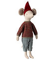 Maileg Santa mouse - Maxi - Green Pants/Knitted Blouse