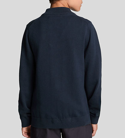 Lyle & Scott Sweatshirt - Strik - Quater Zip - Dark Navy