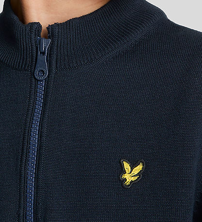 Lyle & Scott Sweatshirt - Strik - Quater Zip - Dark Navy