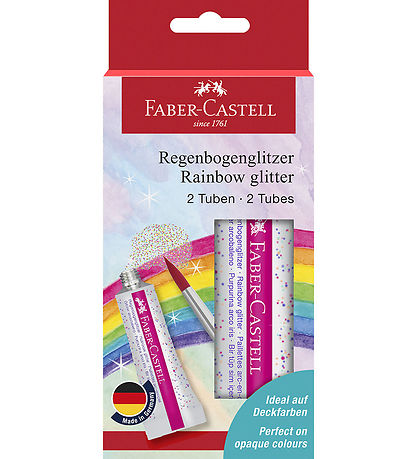 Faber-Castell Glitter Tuber - 2 stk. - Rainbow