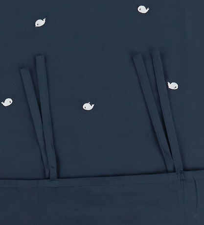 Filibabba Sengetøj - Junior - Midnight/Broderet Hvalen Christian