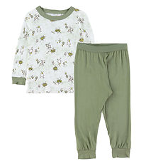 Joha Nattøj - 2-Delt - Bambus - Off White m. Print