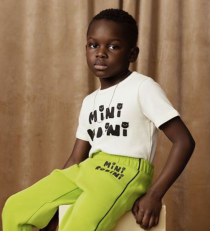 Mini Rodini T-shirt - Cats - Offwhite