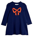 Mini Rodini Sweatkjole - Bow - Blue