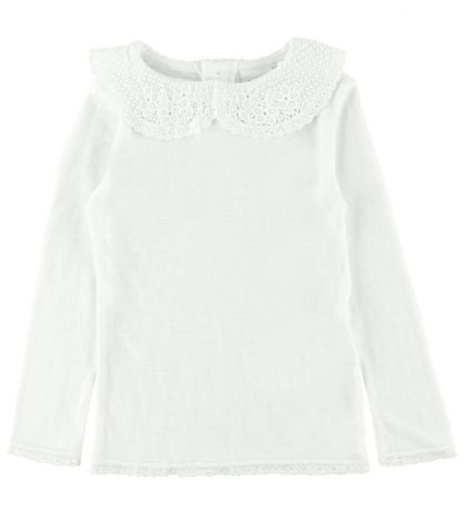 Name It Bluse - Uld - NmfWang - Snow White m. Flæse/Hulmønster 