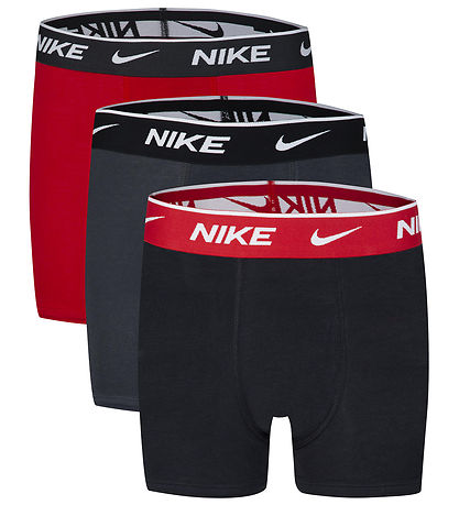 Nike Boxershorts - Dri-Fit Everyday Cotton - 3-Pak - Rød/Sort/Gr