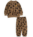 Mini rodini Babysæt - Squiggly Cats AOP - Brown