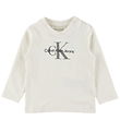 Calvin Klein Bluse - Monogram - Turtledove